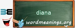 WordMeaning blackboard for diana